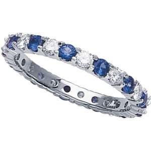  Karina B(tm) Genuine Sapphire Eternity Band in 14 kt White 