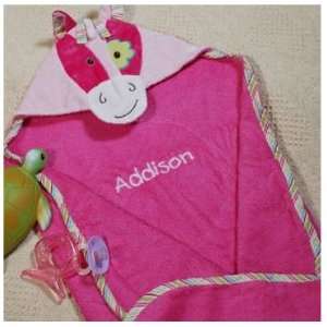  Embroidered Girl Pony Hooded Towel
