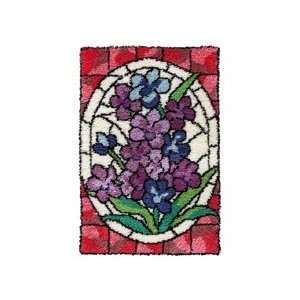  Stained Glass Floral Latch Hook Kit