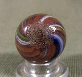 Marbles ANTIQUE GERMAN JOSEPHS COAT SWIRL or ONIONSKIN MARBLE RARE 