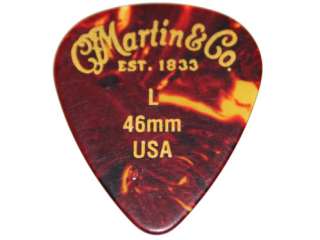 New Martin Tortiose Shell Guitar Picks (Bag of 10) Light .46mm  