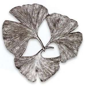 Michael Aram Earth Forest Leaf Collection Ginko Trivet 9 Inch X 8.5 