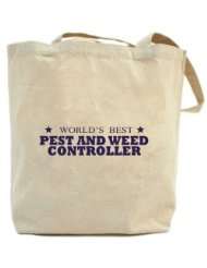 Canvas Tote Bag Beige  The Best Pest And Weed Controller Of The World 