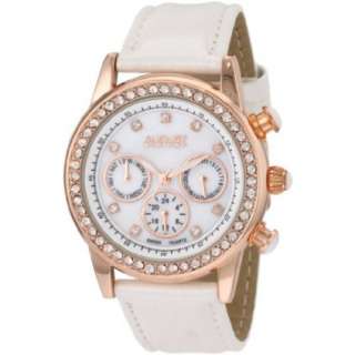 August Steiner Womens ASA818WT Swiss Quartz Multi Function Dazzling 