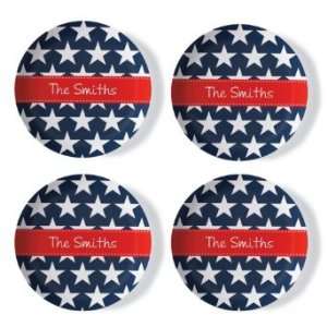   Set of Four Personalized Star Plates   Grandin Road