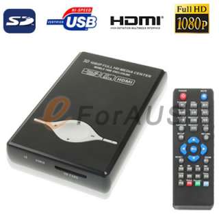 3D Full 2.5 Inch SATA HD HDMI HDD Media Player 1080P RM SD USB MKV 