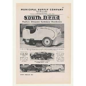 1940 Municipal South Bend Gutter Snipe Street Sweeper Print Ad (43860)