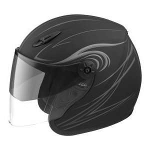  G MAX GM17 SPC Derk Helmet Md Flat Black/Silver 717395 