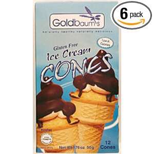 Goldbaums Ice Cream Cone, 12 Cups, Gluten Free, 1.7 Ounce (Pack of 6 
