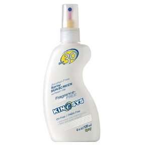 KINeSYS Travel Size Fragrance free SPF 30+ Sunscreen Spray with Parsol 