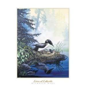  Loons At Lakeside   Poster by Michelle Mara (22x28)