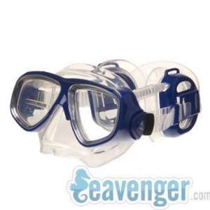  Pro ear 2000 scuba diving divers mask   blue Sports 