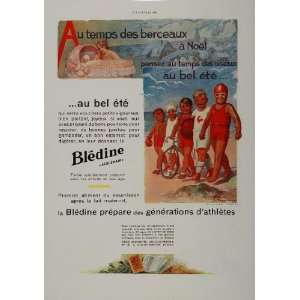  1930 French Ad Bledine Formula Baby Bassinet Children 