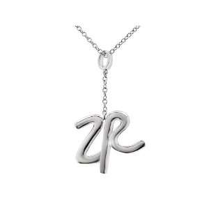  ZR Silver Large ZR Drop Necklace Jewelry