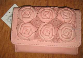 NWT ANTHROPOLOGIE Tea Rose Wallet Miss Albright Soft LEATHER Pretty 