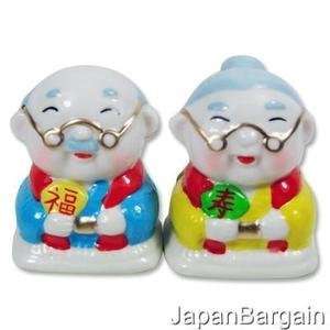  Porcelain Japanese Doll Ojisan Obaasan Figurine #15458 