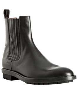 Gucci black calfskin elastic gore chelsea boots   