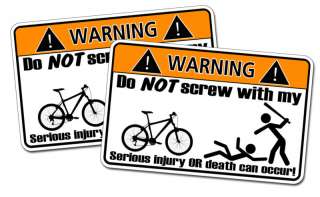 Funny Mountain Bike Warning Sticker Decal Bicycle  
