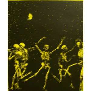 Daccing Skeletons Jerry Garcia Grateful Dead Music Hippie Stickers Art 