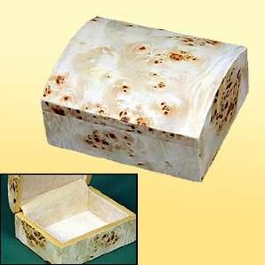  Small Maple Burl Wood Jewelry Chest