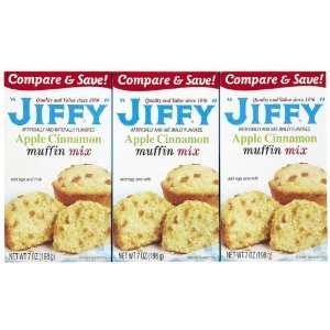 Jiffy Apple Cinnamon Muffin Mix, 7 oz, 3 Grocery & Gourmet Food