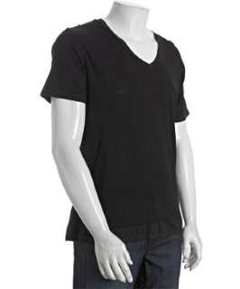 Drifter black antique wash cotton v neck short sleeve t shirt 