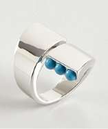 Jules Smith silver and turquoise wrap ring style# 319869401