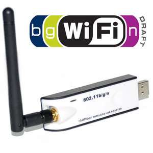 Wifi USB Wireless LAN Adapter Antenna 802.11g/n 150Mbps  