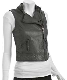 For Joseph grey washed leather Friday vest  