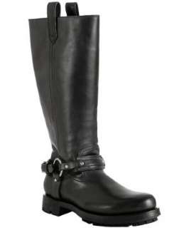 Ralph Lauren black calf Westfield biker boots   