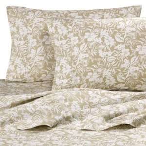  NAUTICA FLoral Khaki King Size Set of 2 Pillowcases