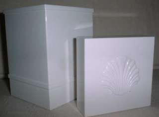 3D Shell White Organizer Case Holder Box Vanity Trinket Jewelry Makeup 