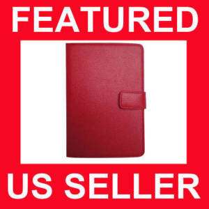  NookColor Genuine Leather Cover Case RED  