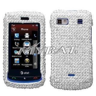 LG Xenon GR500 Silver Diamante Protector Cover Full Rhinestones 