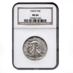  1944 D Walking Liberty Half Dollar MS66 NGC Sports 