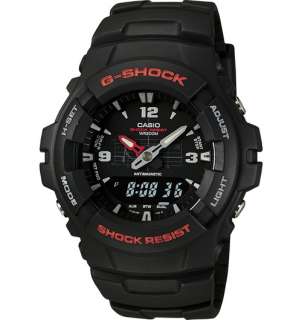 Casio G100 1BV Analog Digital Dual Time G Shock Watch  