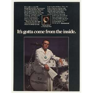  1980 Ed Shaughnessy Ludwig Drums Photo Print Ad (44796 