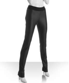 style #311202501 black coated stretch Marion zipper leg skinny pants