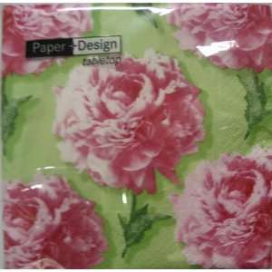    Printed Napkins  Some Peonies Green Luncheon Napkins Toys & Games