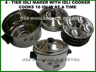 Tier IDLI Cooker Utensil with IDLI Cooker USA Seller  