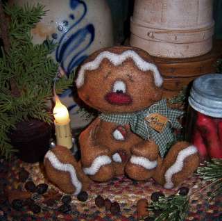 Primitive Gingerbread Santa s Cookie Snowman Christmas Doll ☃ Patti 
