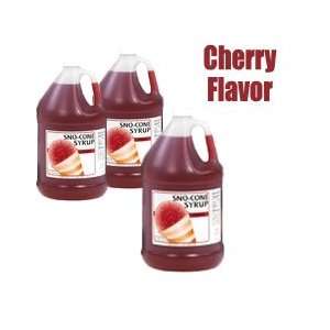 Cherry Snow Cone Syrup (1 Gallon) 6400  Grocery & Gourmet 