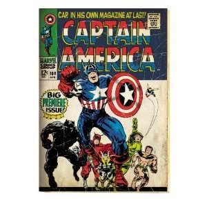  Marvel Comics Retro Captain America Comic Book Cover #100 