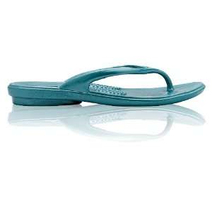  Chloe Caribbean Blue Flip Flop Sandals Small 5.5 6.5 
