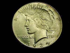 1934 D Peace Silver Dollar Coin BU UNC +++ BIN OFFER  