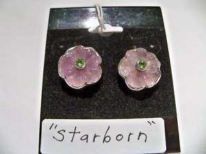 Sterling Starborn Earrings Rose Quartz & Peridot  