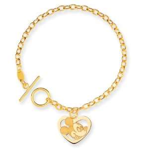  Disney Yellow Gold Mickey Mouse Bracelet Jewelry