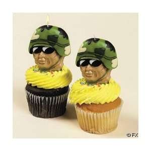  12 Army Shaped Cake Topper Candles Toys & Games
