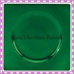 Square Green Acrylic Lacquer Charger Plates Set 24 New  