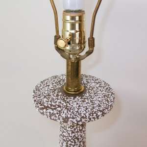 LG 35 Vtg HAEGER Popcorn Glaze Lamp Mid Century Danish Modern Ceramic 